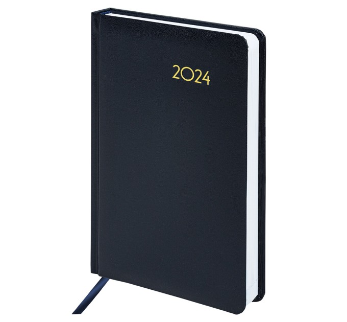 Ежедневник A5, 168 л., датированный, балакрон, темно-синий, «Select», 2024 г 114876