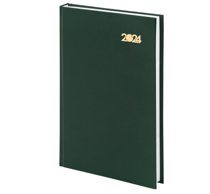Ежедневник A5, 160 л., датированный, бумвинил, зеленый, 2024 г 115138