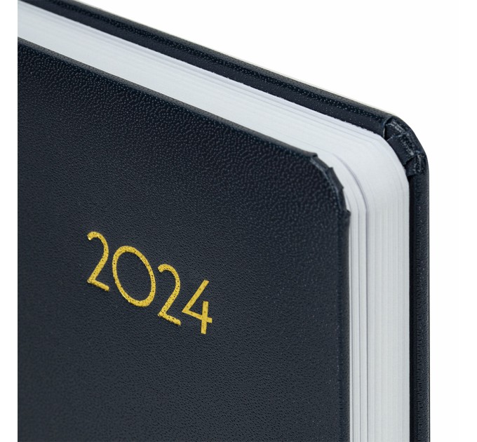 Ежедневник A5, 168 л., датированный, балакрон, темно-синий, «Select», 2024 г 114876