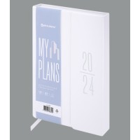 Ежедневник A5, 168 л., датированный, кожзам, белый, клапан, «Towny», 2024 г 114830