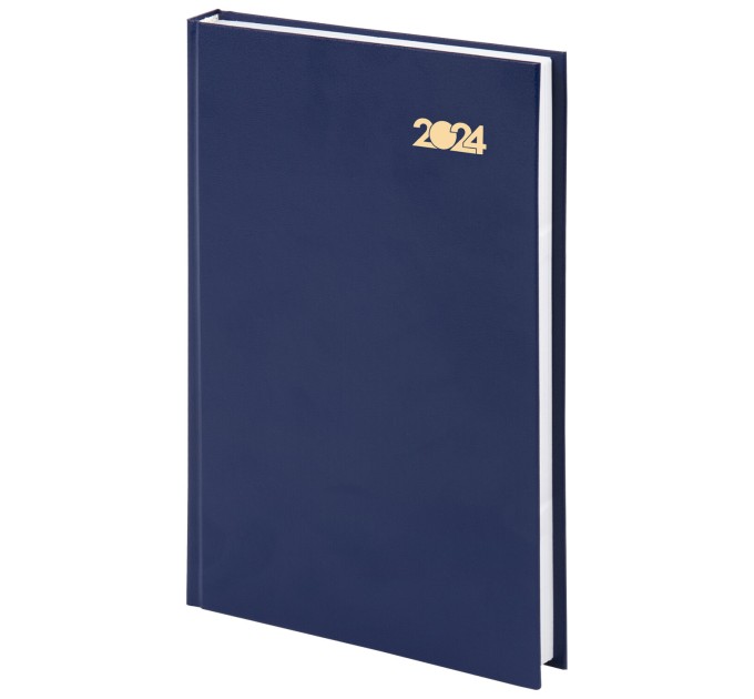 Ежедневник A5, 160 л., датированный, бумвинил, синий, 2024 г 115135