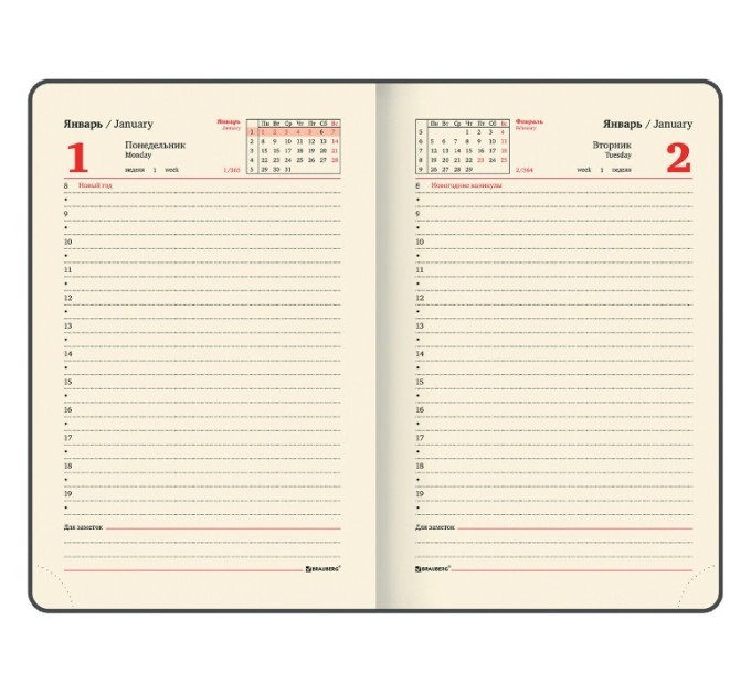 Ежедневник A5, 168 л., датированный, кожзам, золотой срез, темно-фиолетовый, «Iguana», 2024 г 114853