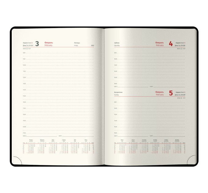 Ежедневник A5, 184 л., датированный, кожзам, розовый/желтый, градиетн, «Radiance», 2023 г DD3_93501