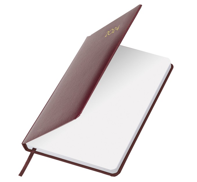 Ежедневник A5, 168 л., датированный, балакрон, бордовый, «Select» 2024 г 114879