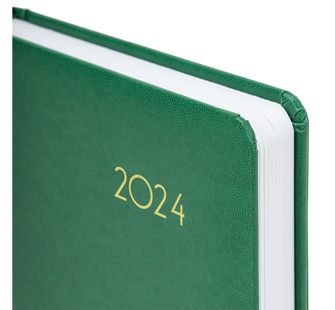 Ежедневник A5, 168 л., датированный, балакрон, зеленая, «Select», 2024 г 114878