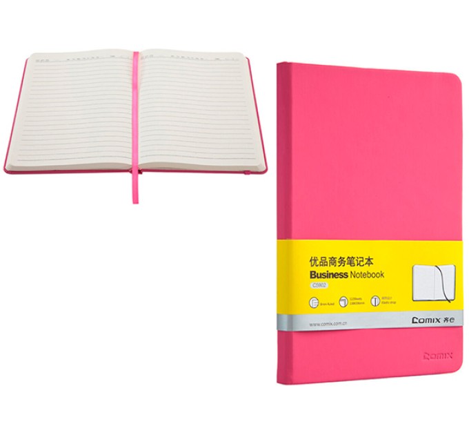 Ежедневник 122 л., 138х206 мм, розовый, на резинке С5902