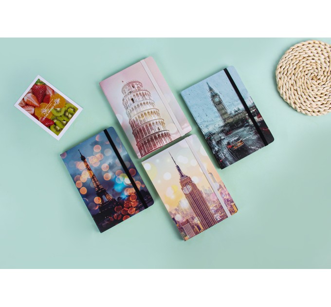 Ежедневник A5, 96 л., на резинке, «Достопримечательности» BG A5-3819-1-4