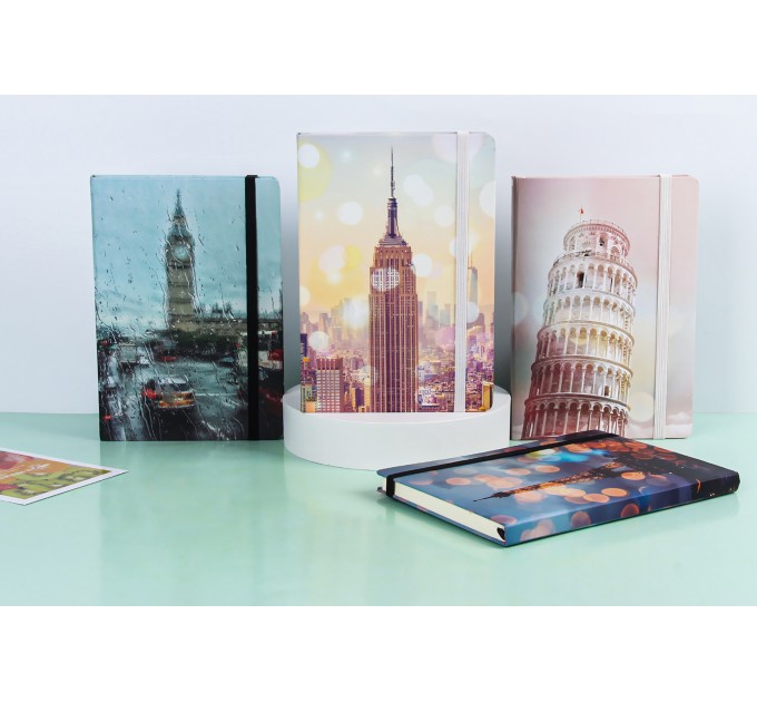 Ежедневник A5, 96 л., на резинке, «Достопримечательности» BG A5-3819-1-4