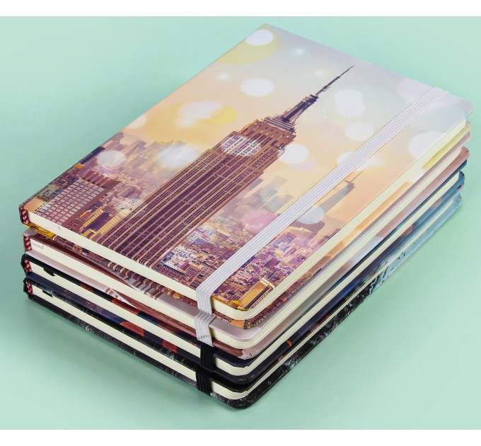 Ежедневник A5, 96 л., на резинке, «Достопримечательности» BG A5-3819-1-4