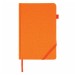 Ежедневник A5, 136 л., недатированный, оранжевый, под кожу, резинка, «Finest» 111873