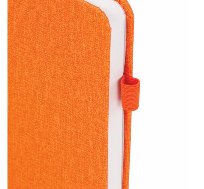 Ежедневник A5, 136 л., недатированный, оранжевый, под кожу, резинка, «Finest» 111873