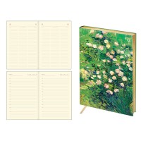 Ежедневник B6, 136 л., недатированный, кожзам, золотой срез, «VISION. VAN GOGH. ROSES» ENB6-30180