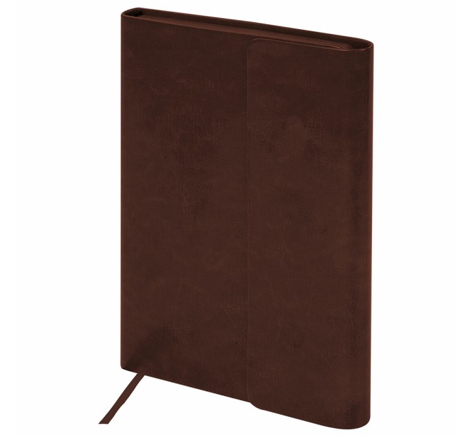 Ежедневник А5, 160 л., недатированный, кожзам, магнитный клапан, коричневый, «Magnetic X» 113280