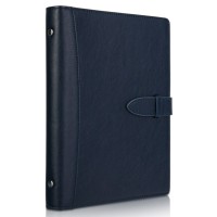 Ежедневник 100 л., 210х145 мм, с хлястиком, синий, Deli 22800