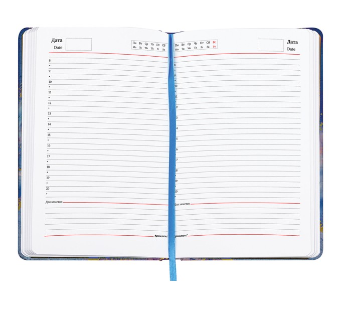 Ежедневник А5, 136 л., недатированный, кожзам твердый, «Marble» 112008