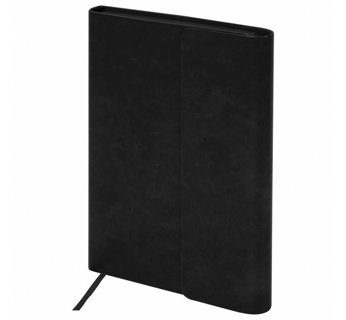 Ежедневник А5, 160 л., недатированный, кожзам, магнитный клапан, черный, «Magnetic X» 113278