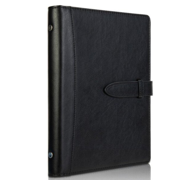 Ежедневник 100 л., 210х145 мм, с хлястиком, черный, Deli 22800