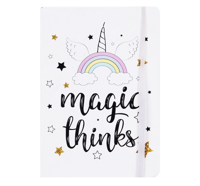 Ежедневник A6, 96 л., на резинке, «Единорог» BG A6-552-1-4