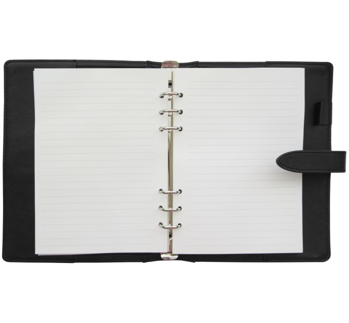 Ежедневник 100 л., 210х145 мм, с хлястиком, черный, Deli 22800