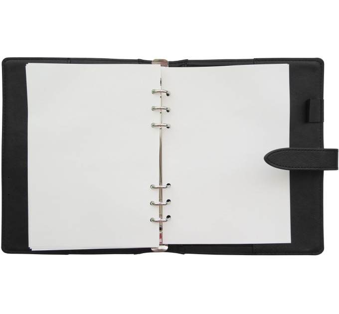 Ежедневник 100 л., 210х145 мм, с хлястиком, черный, Deli 22800