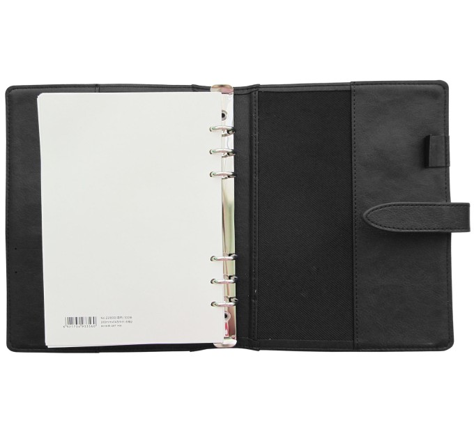 Ежедневник 100 л., 210х145 мм, с хлястиком, черный, Deli 22800