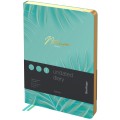 Ежедневник A5, 136 л., недатированный, кожзам зеленый с рисунком, золотой срез, «Nature» UD2_96501