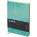 Ежедневник A5, 136 л., недатированный, кожзам зеленый с рисунком, золотой срез, «Nature» UD2_96501