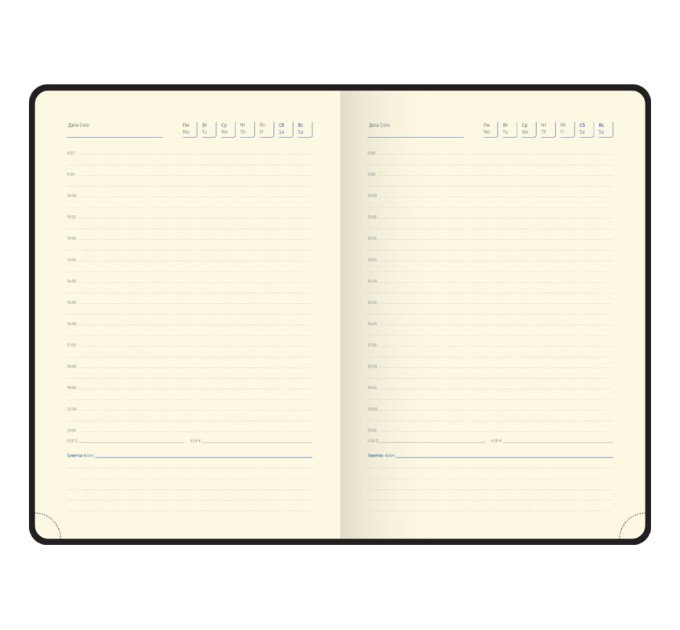 Ежедневник A5, 136 л., недатированный, кожзам зеленый с рисунком, золотой срез,«Style» UD2_99502