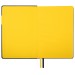 Ежедневник А5, 136 л., недатированный, кожзам, желтый срез, черный, «AIM» 113421