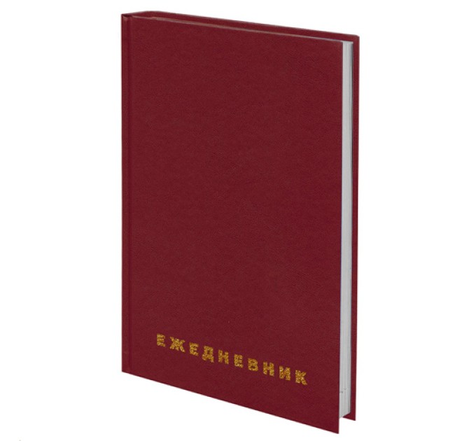 Ежедневник A5, 160 л., недатированный, бордовый 126541