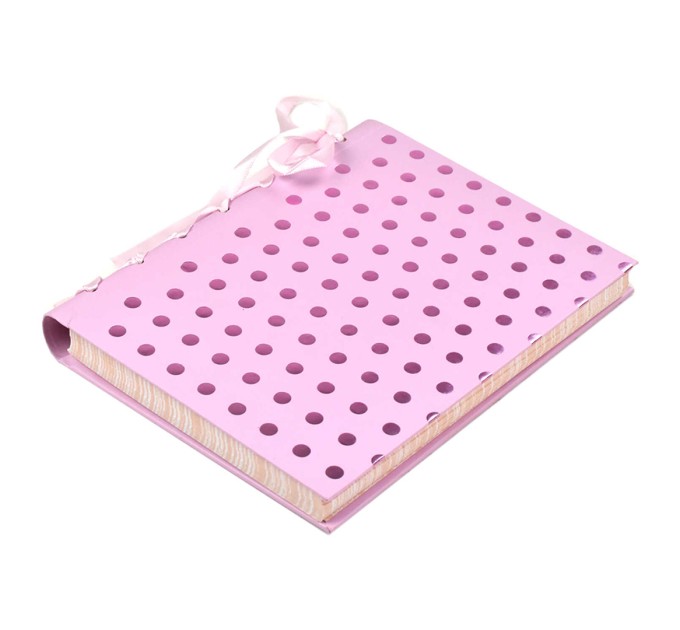 Ежедневник 120 л., 140х170, с декоративной лентой, «Фактура горох» 42929