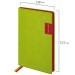 Ежедневник А5, 136 л., недатированный, кожзам, красный срез, светло-зеленый, «AIM» 113417