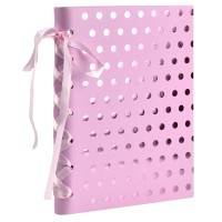 Ежедневник 120 л., 140х170, с декоративной лентой, «Фактура горох» 42929