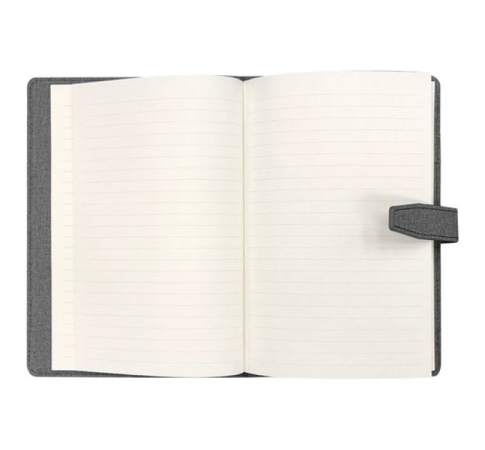 Ежедневник 120 л., 210х145 мм с хлястиком, серый, Deli 3171