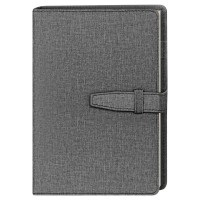 Ежедневник 120 л., 210х145 мм с хлястиком, серый, Deli 3171