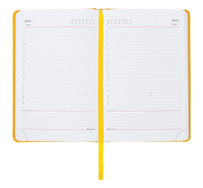 Ежедневник А5, 160 л., недатированный, балакрон, желтый, «Select» 111662