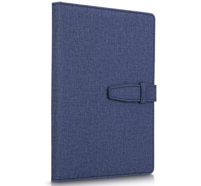 Ежедневник 120 л., 210х145 мм, с хлястиком, синий, Deli 3171