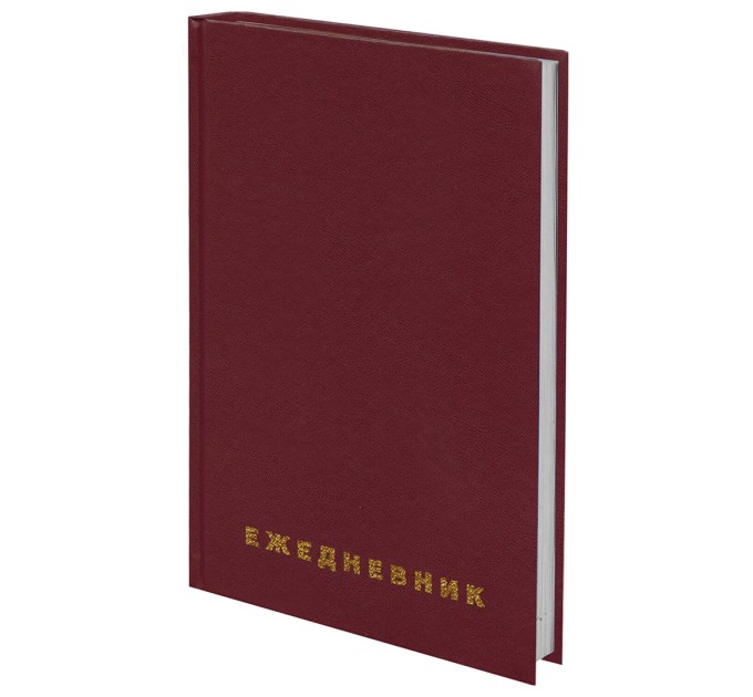 Ежедневник A6, 160 л., недатированный, бордовый, обложка бумвинил 113518