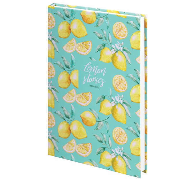 Ежедневник А5, 128 л., недатированный, 7БЦ, глянцевая ламинация, «Lemon Stories» 113529