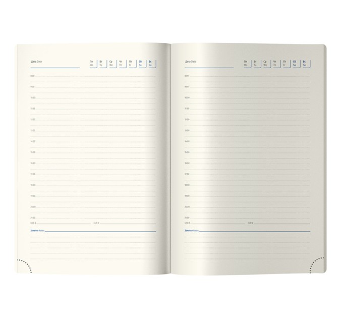 Ежедневник A5, 136 л., недатированный, кожзам, «Collision», золотой срез, с рисунком UD2_01S05