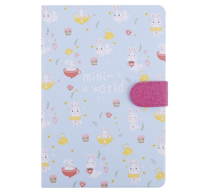 Ежедневник A5, 128 л., с магнитной застежкой, «MINI WORLD» BG-DK-A5-3611-1-4