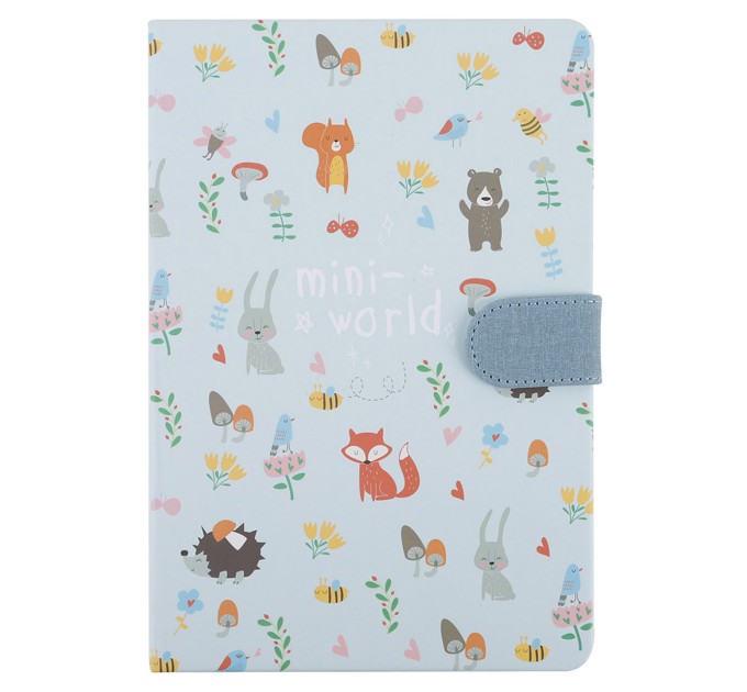 Ежедневник A5, 128 л., с магнитной застежкой, «MINI WORLD» BG-DK-A5-3611-1-4