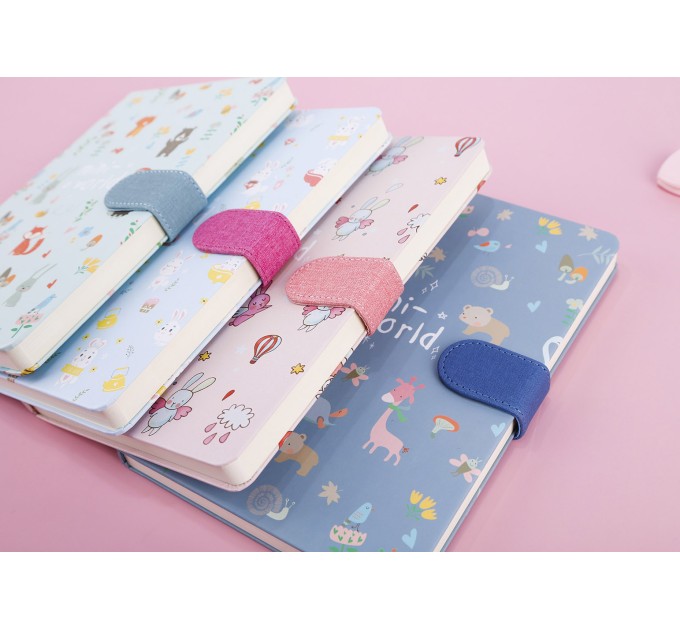 Ежедневник A5, 128 л., с магнитной застежкой, «MINI WORLD» BG-DK-A5-3611-1-4