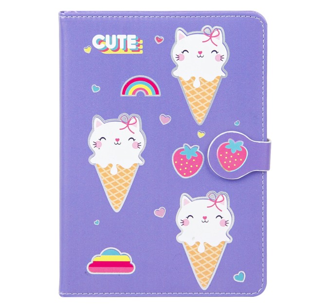 Ежедневник B6, 128 л., с магнитной застежкой, «CUTE&LOVE» BG-DK-В6-5332-1-4