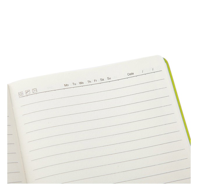 Ежедневник 122 л., 138х206 мм, зеленый, на резинке С5902