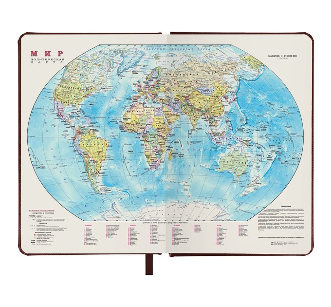 Ежедневник А5, 160 л., недатированный, кожзам, золотой срез, темно-коричн., «IGUANA» 125090