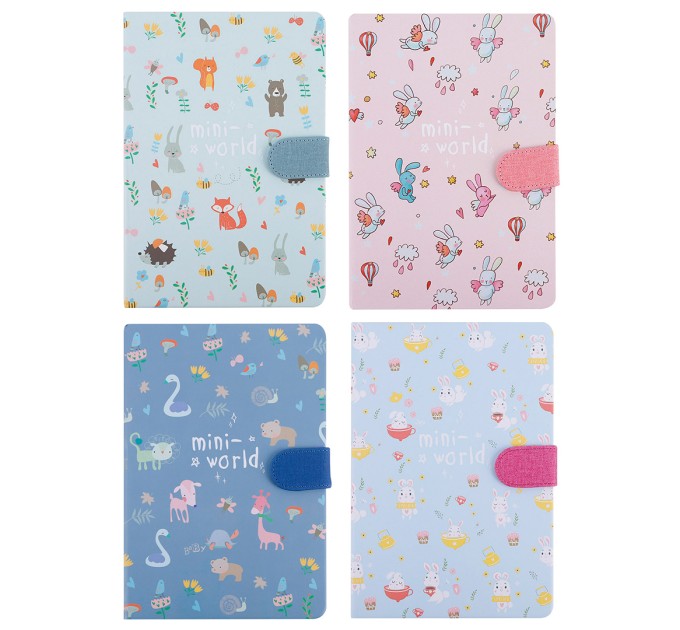 Ежедневник A5, 128 л., с магнитной застежкой, «MINI WORLD» BG-DK-A5-3611-1-4