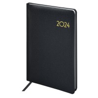 Еженедельник A5, 64 л., датированный, балакрон, черный, «Select» (2024 г.) 115035