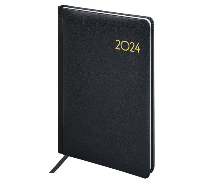 Еженедельник A5, 64 л., датированный, балакрон, черный, «Select» (2024 г.) 115035