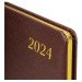 Еженедельник A5, 64 л., датированный, кожзам, золотой срез, коричневый, «Iguana» (2024 г 115022